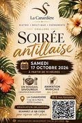 Affiche Soirée Antillaise 17 octobre 2026 — La Canardière
