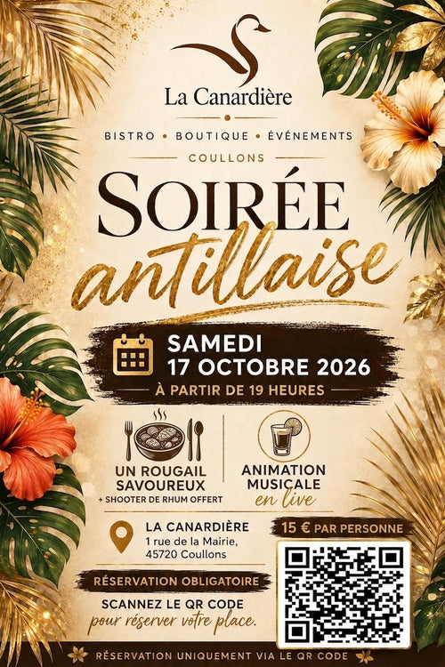 Affiche Soirée Antillaise 17 octobre 2026 — La Canardière